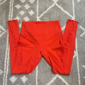 Free People Vibrant Red Leggings